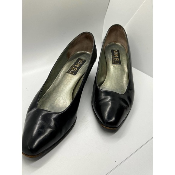 Van Eli Vintage Brown Block Heels Closed Toe Size 8M - Picture 3 of 10